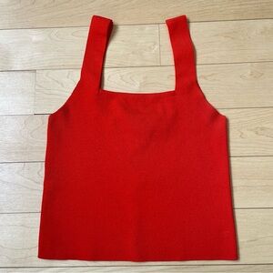 Orange-Red Sleeveless Top from Mango